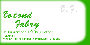 botond fabry business card